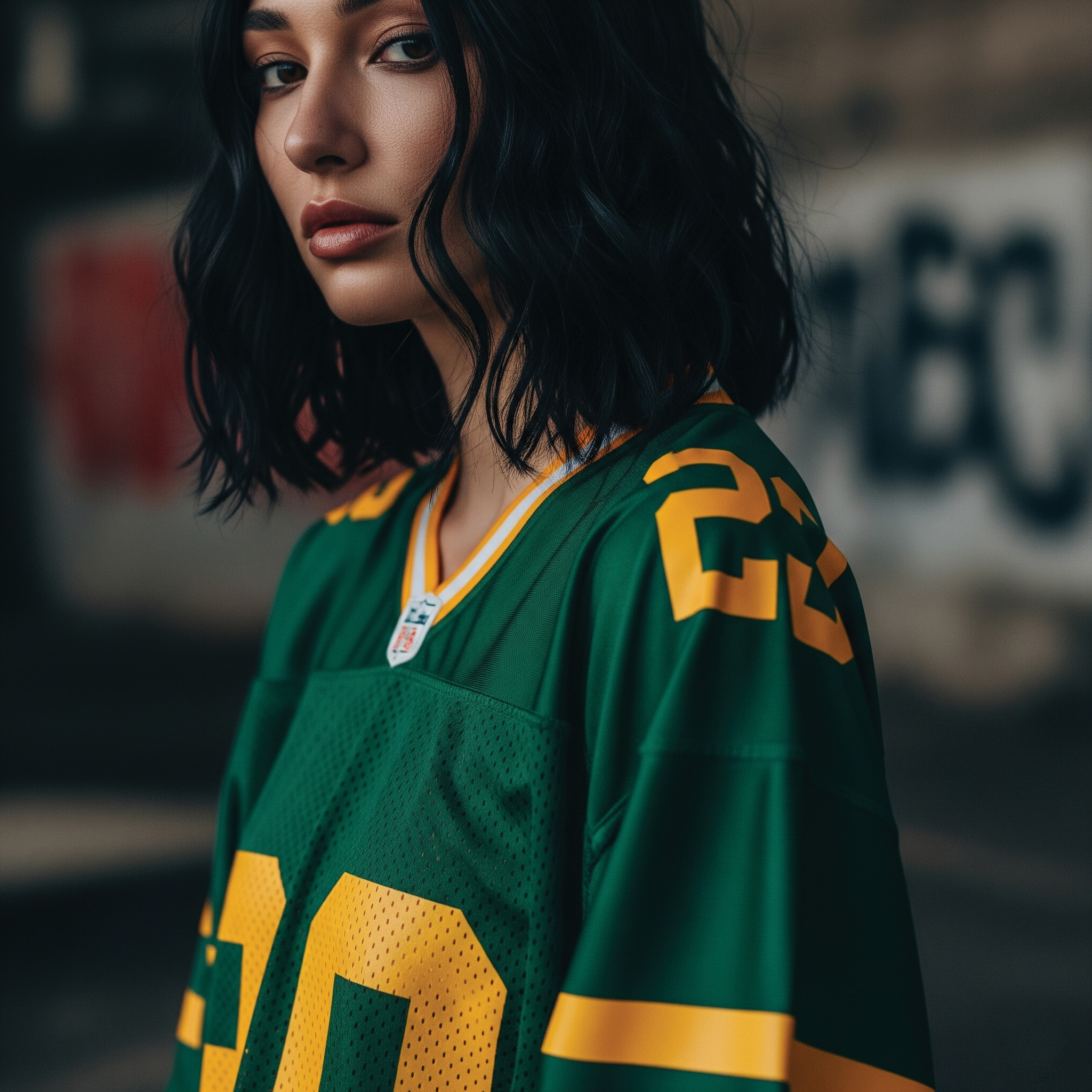 Varsity Street Mesh Jersey – Emerald & Gold Edition